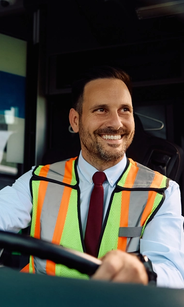 Bus driver at work
